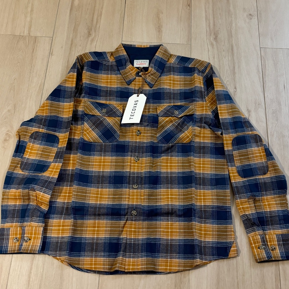 Tecovas Men’s Flannel Overshirt Prairie Plaid button down